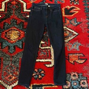 Jcrew mid rise dark skinny jeans